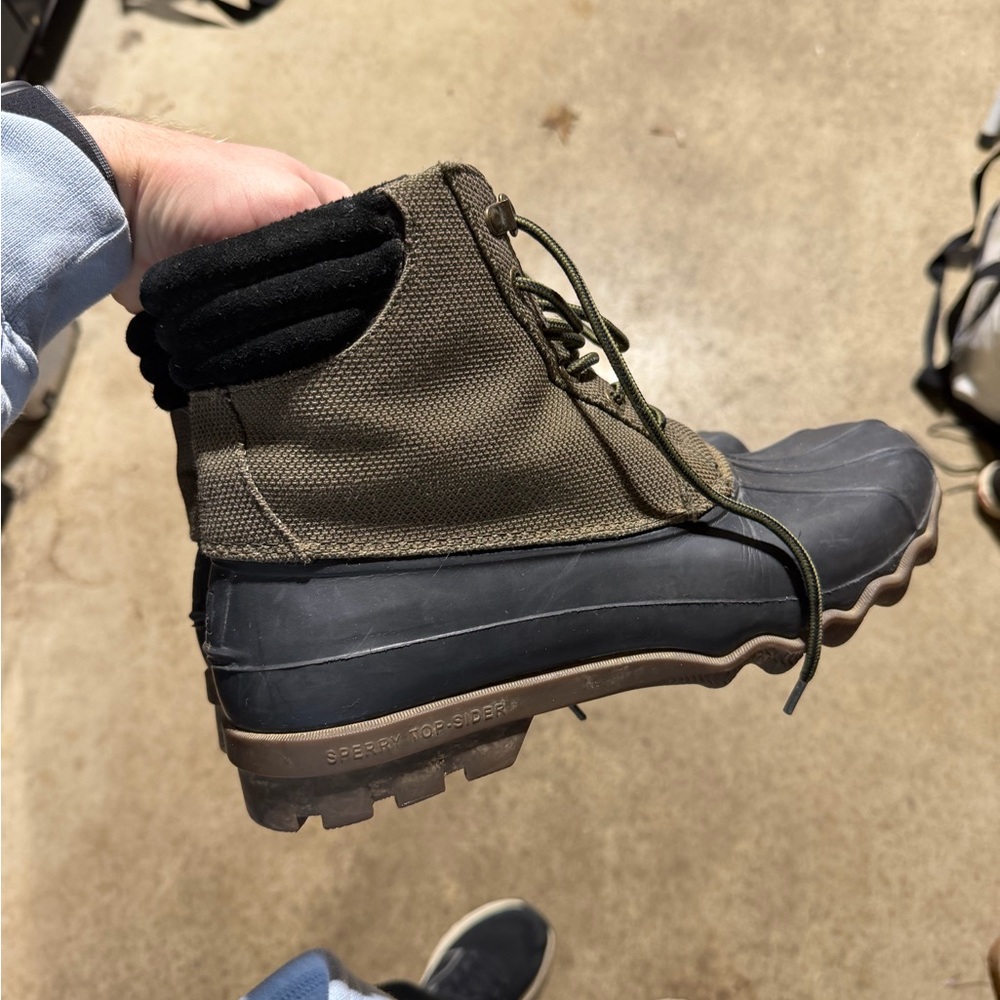 Sperry Men's Black and Tan Weather Boots